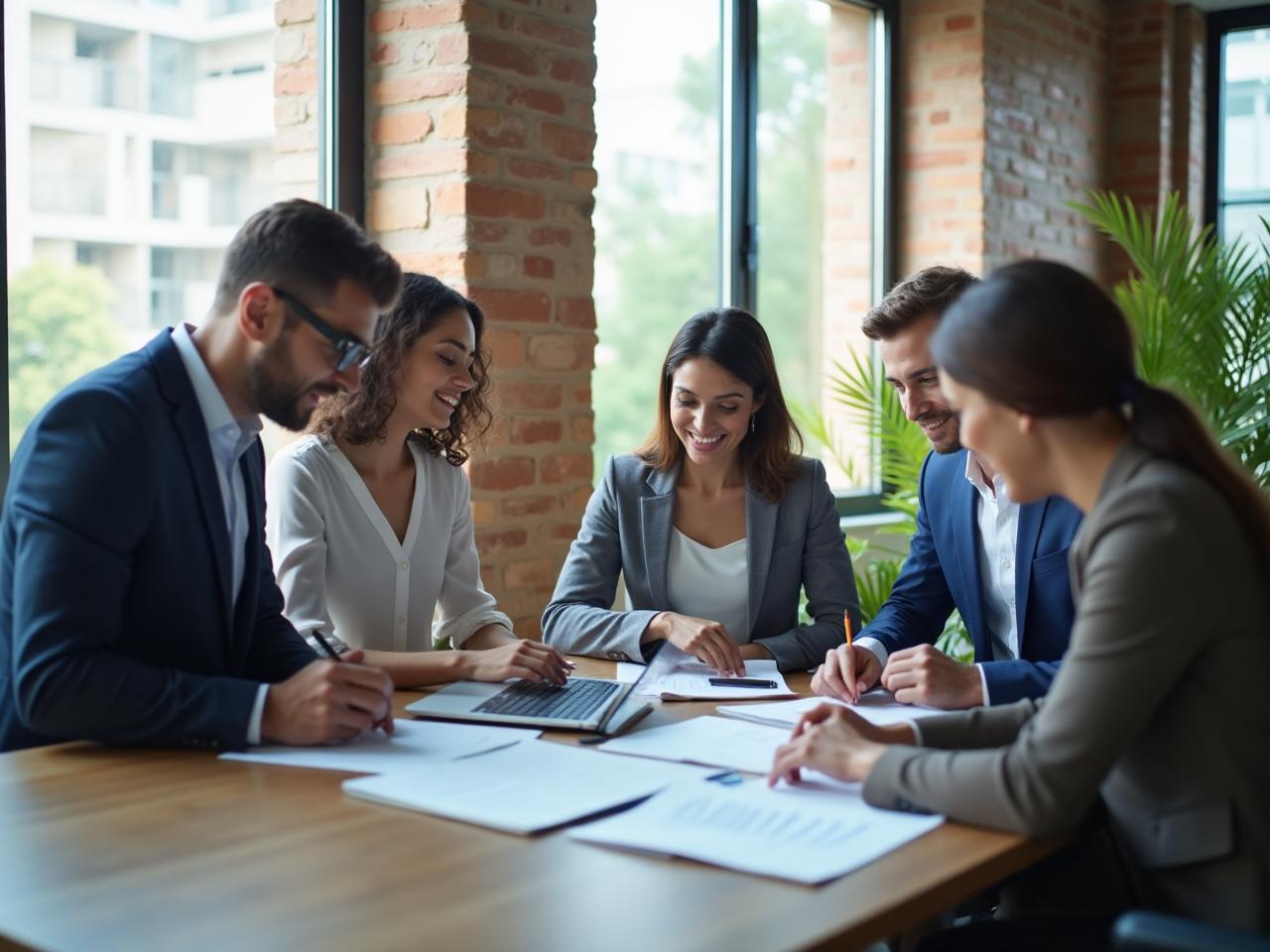 Equipo de Ganhando+ trabajando juntos