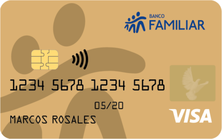 Tarjeta de crédito Visa Oro de Banco Familiar